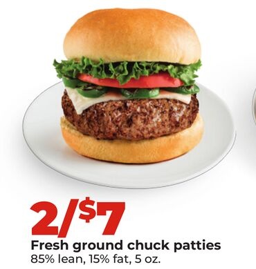 Fresh ground chuck patties
