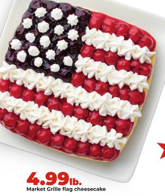 Market Grille flag cheesecake