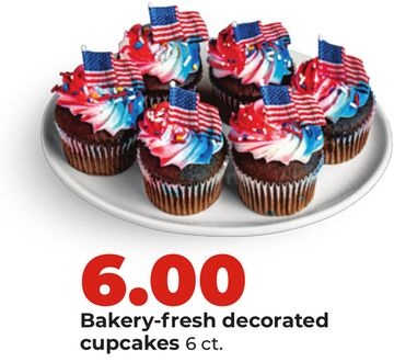 Bakery-fresh decorated cupcakes