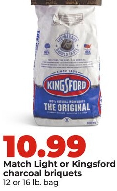 Match Light or Kingsford charcoal briquets
