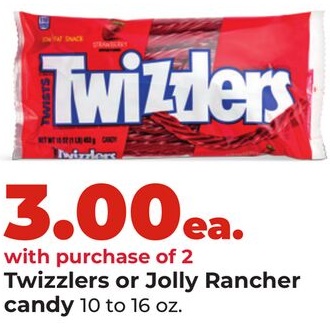 Twizzlers or Jolly Rancher candy
