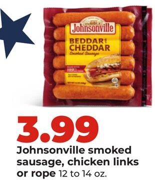 Johnsonville smoked sausage, chicken links or rope