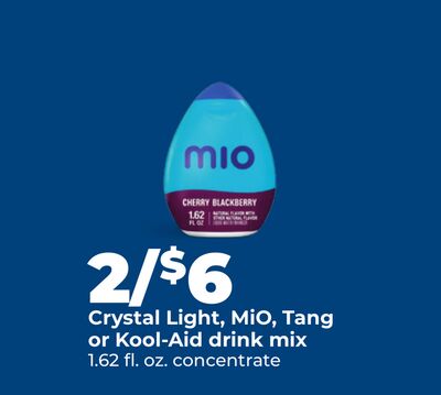 Crystal Light, MiO, Tang or Kool-Aid drink mix