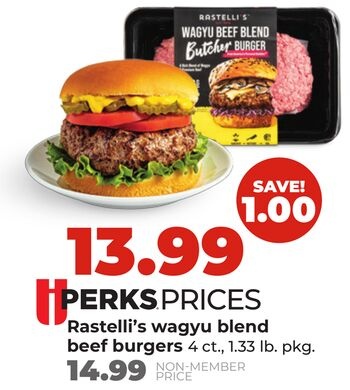 Rastelli's wagyu blend beef burgers
