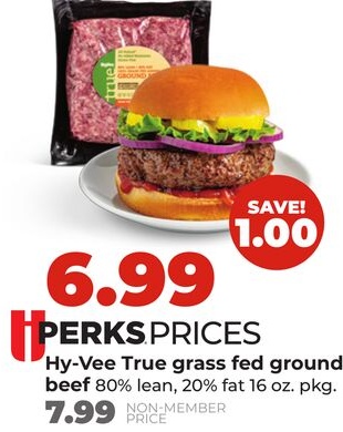 Hy-Vee True grass fed ground beef