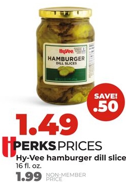 Hy-Vee hamburger dill slices