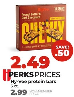 Hy-Vee protein bars