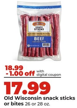 Old Wisconsin snack sticks or bites