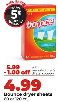 Bounce dryer sheets