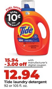 Tide laundry detergent