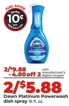 Dawn Platinum Powerwash dish spray