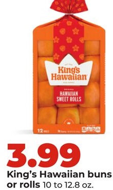 King's Hawaiian buns or rolls