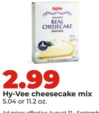 Hy-Vee cheesecake mix