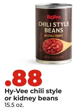 Hy-Vee chili style or kidney beans