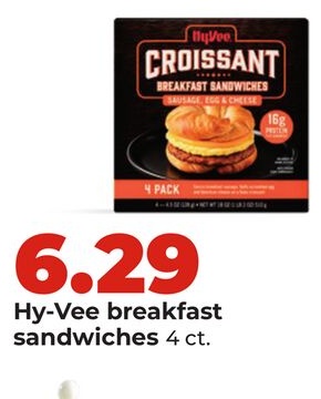 Hy-Vee breakfast sandwiches