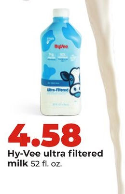 Hy-Vee ultra filtered milk