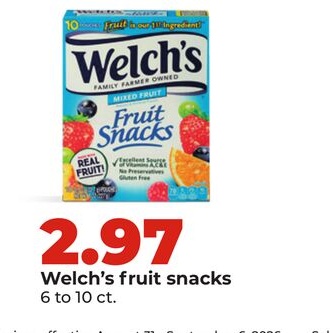 Welch's fruit snacks