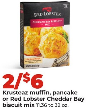 Krusteaz muffin, pancake or Red Lobster Cheddar Bay biscuit mix