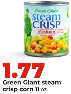 Green Giant steam crisp corn