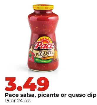 Pace salsa, picante or queso dip