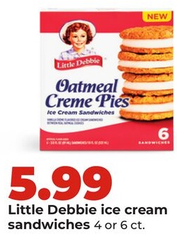 Little Debbie ice cream sandwiches