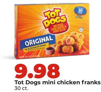 Tot Dogs mini chicken franks