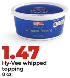 Hy-Vee whipped topping
