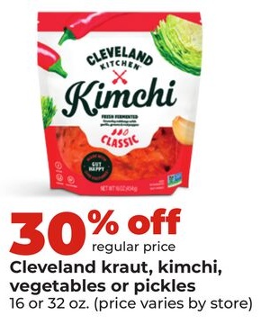 Cleveland kraut, kimchi, vegetables or pickles