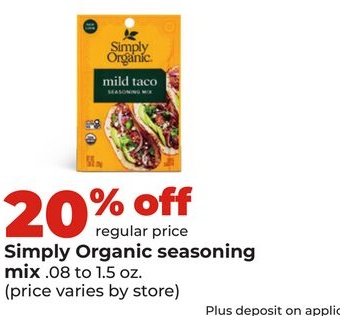 Simply Organic seasoning mix