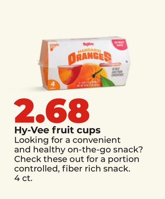 Hy-Vee fruit cups