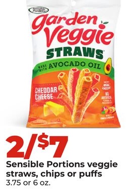 Sensible Portions veggie straws, chips or puffs
