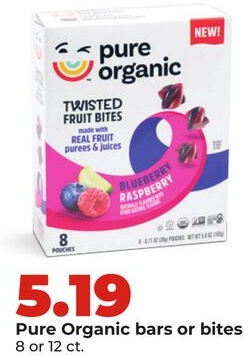 Pure Organic bars or bites