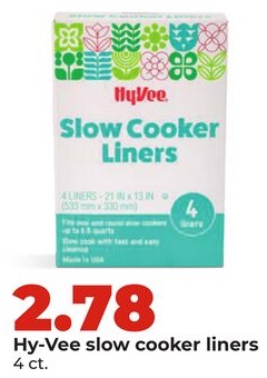 Hy-Vee slow cooker liners
