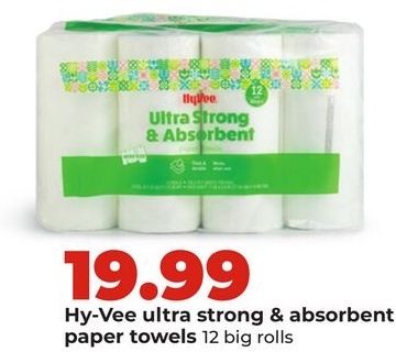 Hy-Vee ultra strong & absorbent paper towels