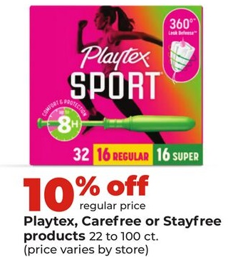 Playtex, Carefree or Stayfree products