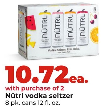 Nütrl vodka seltzer