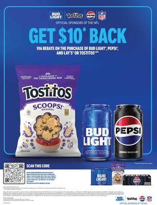 BUD LIGHT®, PEPSI® AND LAY'S® OR TOSTITOS™