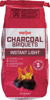Meijer Original 16 lbs. or Instant Light Charcoal Briquets 12 lbs.