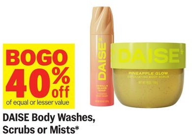 DAISE Body Washes, Scrubs or Mists*