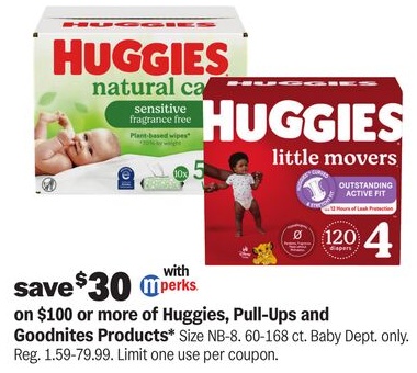 Huggies, Pull-Ups and Goodnites Products*