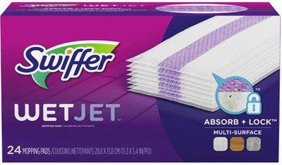 Swiffer WetJet Refill Pads 24 ct., Power Mop Refill Pads 8 ct., Hair Magnet or Heavy Duty Refill Pads 32 ct. or Dry Cloth Refill Pads* 52 ct.