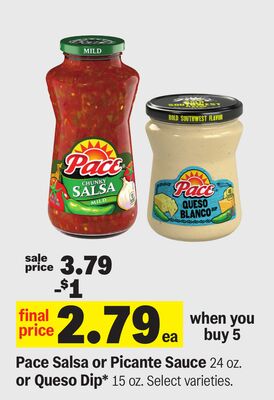 Pace Salsa or Picante Sauce or Queso Dip