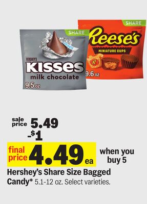 Hershey's Share Size Bagged Candy*