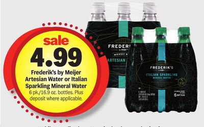 Frederik's by Meijer Artesian Water or Italian Sparkling Mineral Water