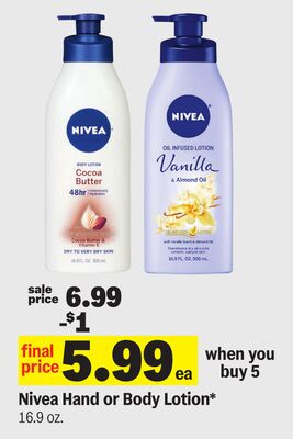 Nivea Hand or Body Lotion*