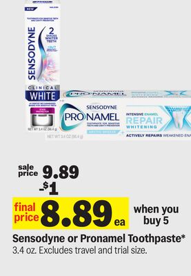 Sensodyne or Pronomel Toothpaste*