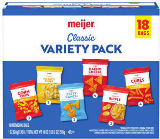 Meijer Potato Chips Variety Pack