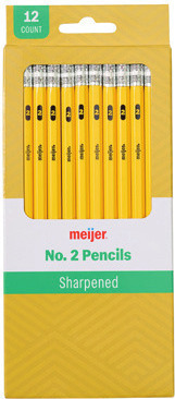 Meijer 12 Ct. Sharpened No. 2 Pencils*