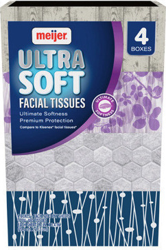 Meijer 4 Pk. Facial Tissue