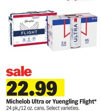 Michelob Ultra or Yuengling Flight*